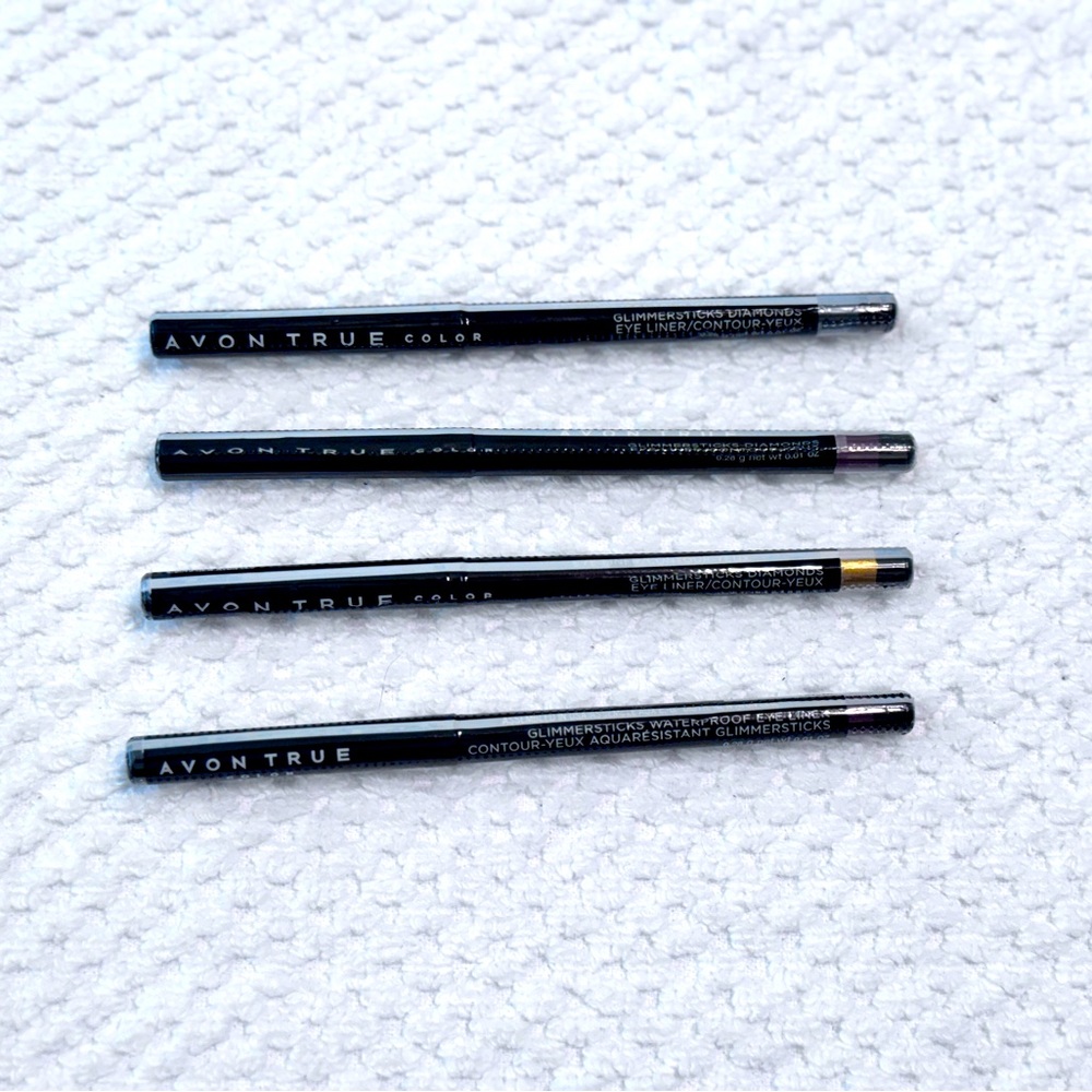 3 Glimmersticks Diamonds eyeliners and 1 Glimmersticks waterproof eyeliner